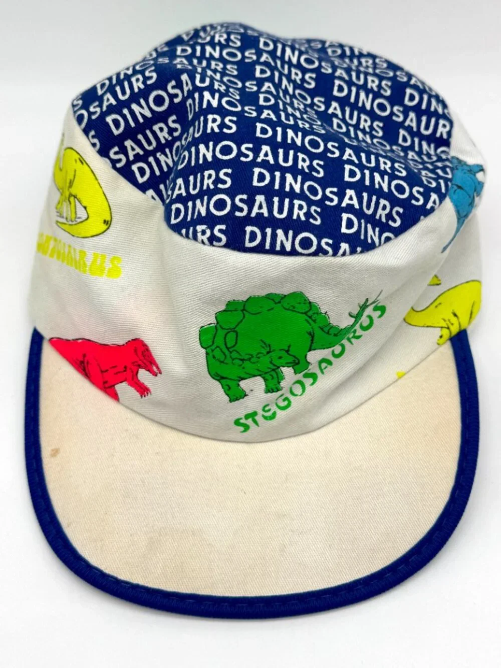 Vintage Dinosaur AOP Kids Hat Made in USA Fitted Animal